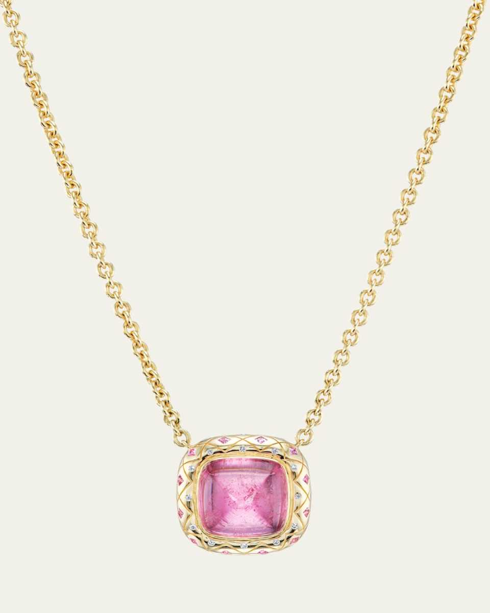 One-Of-A-Knit Bliss Necklace in 18K Yellow Gold with Diamonds